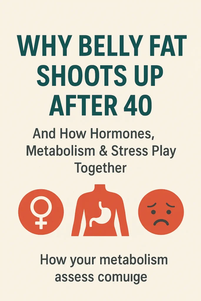 Why Belly Fat Shoots Up After 40 — And How Hormones, Metabolism & Stress Play Together” 11 Hormonal changes and belly fat after 40 in women