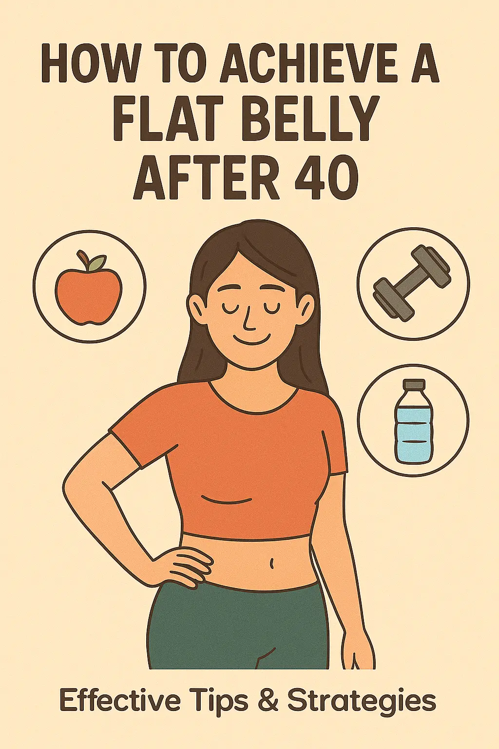 Woman exercising for flat belly after 40