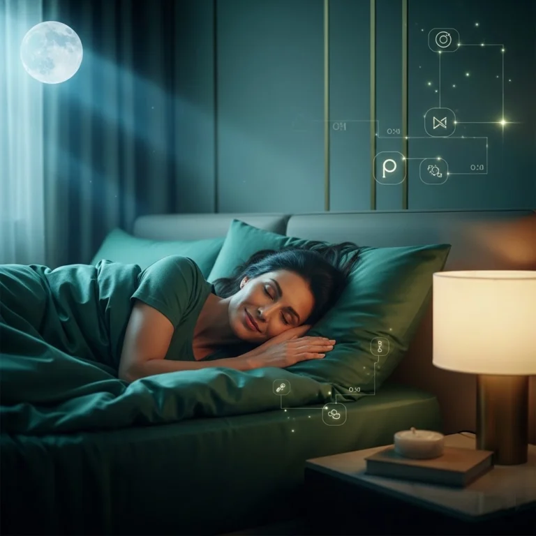 7 Night Habits That Melt Belly Fat While You Sleep (For Women Over 40) 35 night habits belly fat woman sleeping at night