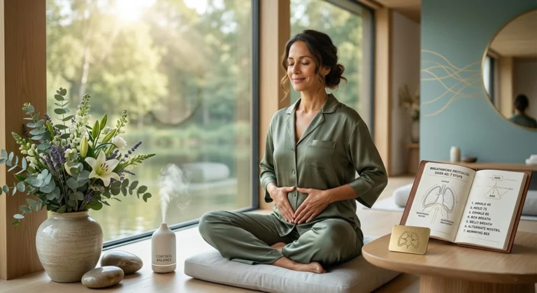 7 Clinical Breathwork Techniques to Lose Belly Fat & Reduce Cortisol for women over 40.